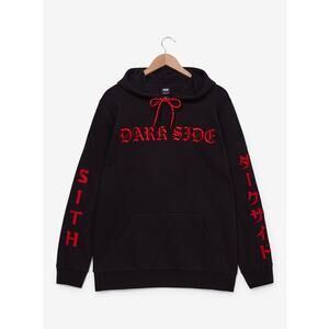 NWT BoxLunch Star Wars Dark Side Embroidered Hoodie in Black sz Medium